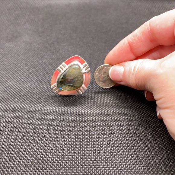 Labradorite sterling silver ring Final Price! - Picture 8 of 9